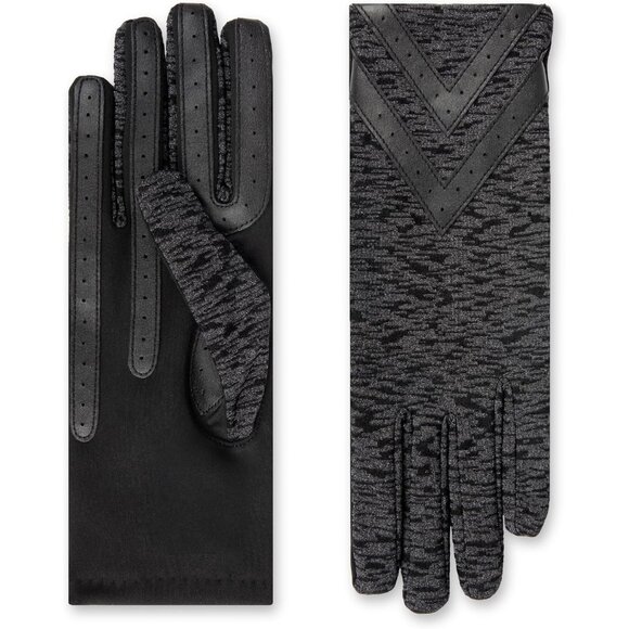 Women's Spandex Gloves Touchscreen Warm Fleece Chevron All Weather Small
